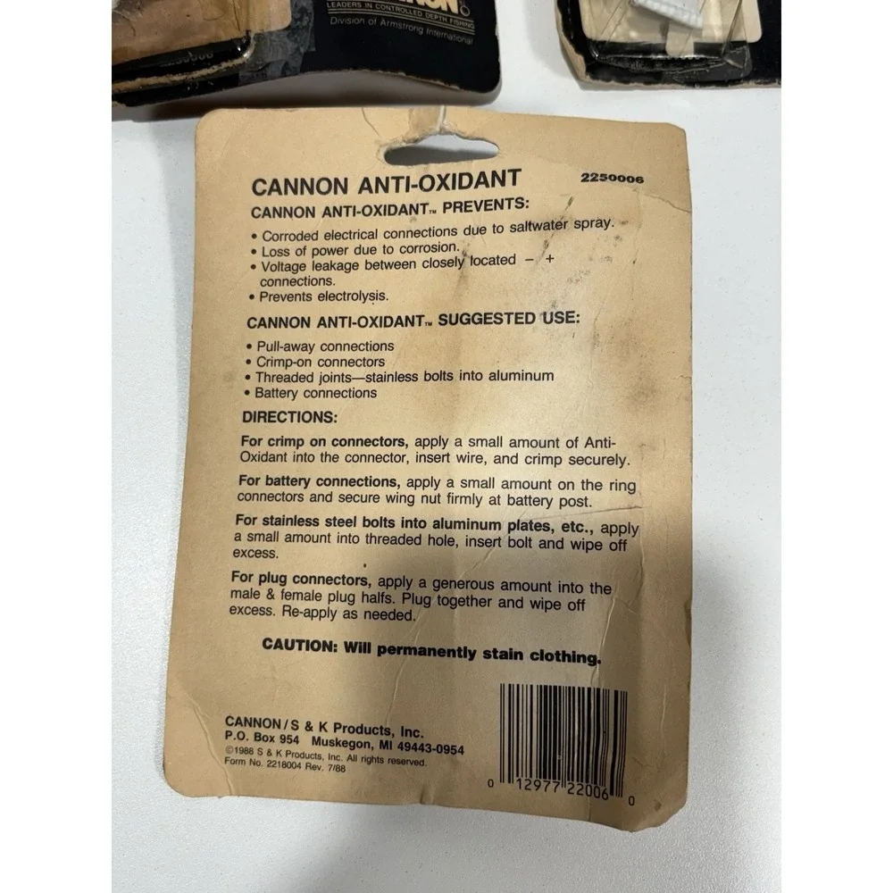 Lot of‎ 3 Cannon Anti-oxidant Downrigger COM2250006 NOS
